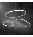 Suspension LED intégré Hulahoop 1 ampoule Métal,aluminium,plastique blanc