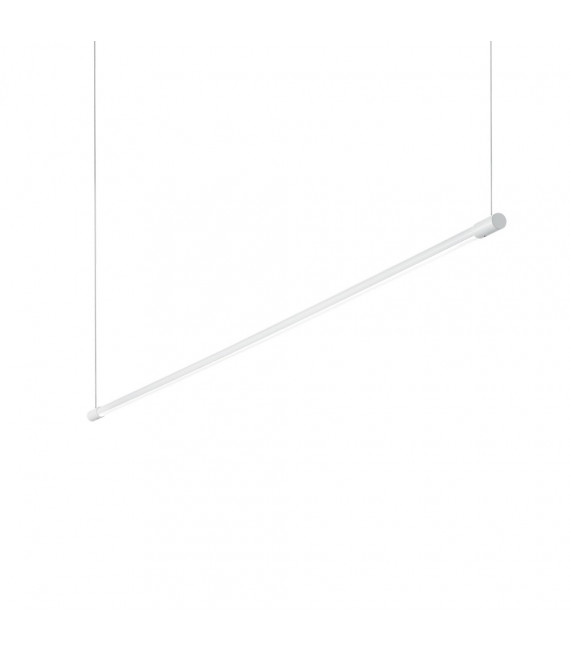 Integrated LED suspension Yoko 1 bulb Metal, aluminium, white plastic