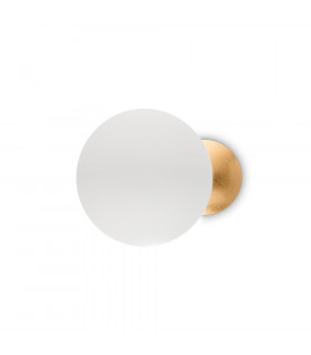 Eclissi applique 1 lampadina Metallo Oro bianco