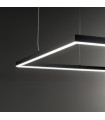 Oracle integrated LED suspension 1 bulb Metal, aluminium, white plastic