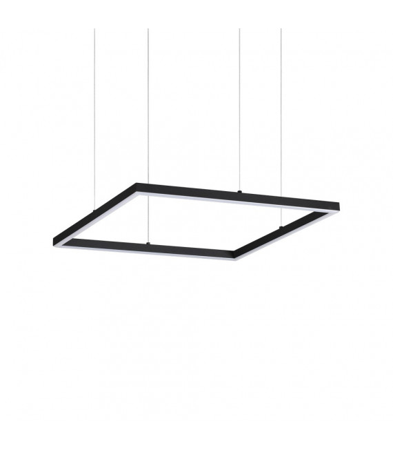 Suspensión LED integrada Oracle 1 bombilla Metal, aluminio, plástico Negro