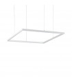 Oracle integrated LED suspension 1 bulb Metal, aluminium, white plastic