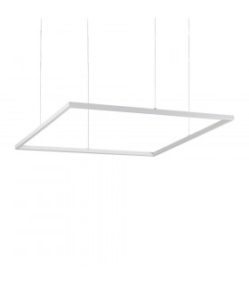 Oracle integrated LED suspension 1 bulb Metal, aluminium, white plastic