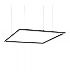 Suspensión LED integrada Oracle 1 bombilla Metal, aluminio, plástico Negro