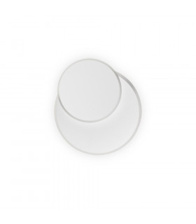 Applique murale Pouche Verre,métal blanc 1 ampoule 25cm