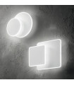 Wall light Pouche Glass, white metal 1 bulb 25cm