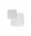 Applique murale Pouche Verre,métal blanc 1 ampoule 25cm