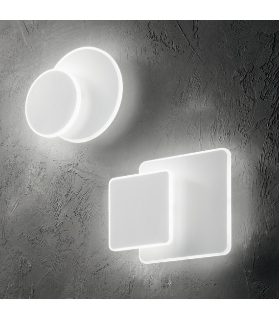 Aplique de pared Pouche Glass, metal blanco 1 bombilla 25cm