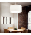Designer pendant lamp Set 1 bulb Metal, white aluminum