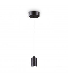 Suspensión de diseño Set 1 bombilla Metal, aluminio Negro