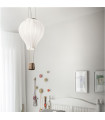 Plafonnier Dream 1 ampoule Verre,tissu blanc