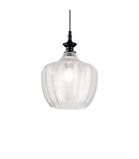 Pendant lamp Lord 1 bulb Glass, metal Transparent