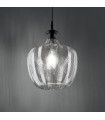 Pendant Lord 1 bulb Glass, amber metal