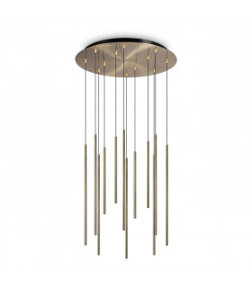 Suspension Filo 12 ampoules Métal,aluminium Laiton