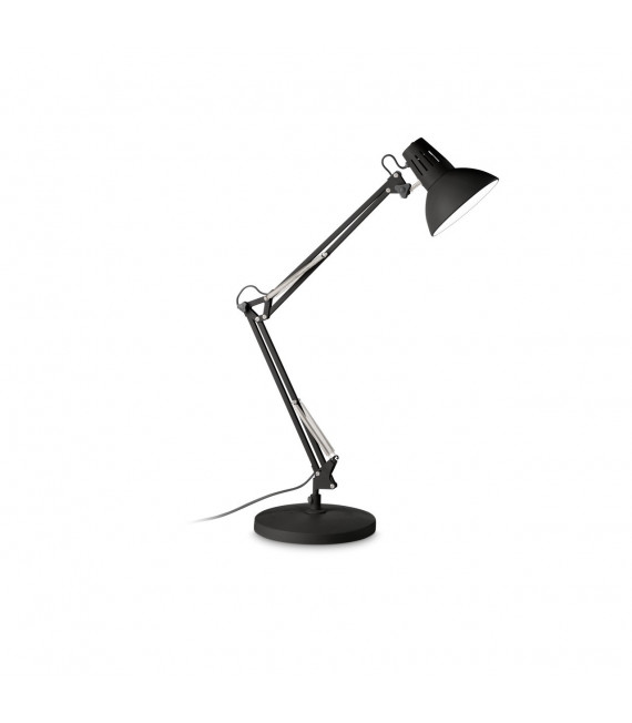 Lampada da tavolo Wally Metallo nero opaco 1 lampadina 58cm