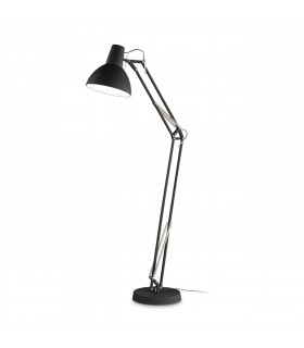 Wally Schreibtischlampe Mattschwarzes Metall 1 Glühbirne 160cm