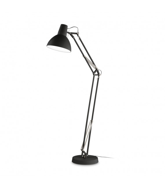 Lámpara de escritorio Wally Metal negro mate 1 bombilla 160cm