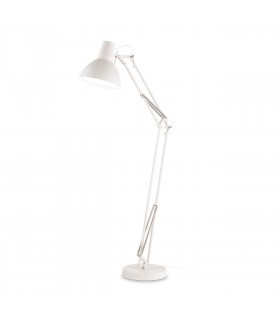 Wally desk lamp Matt white metal 1 bulb 160cm