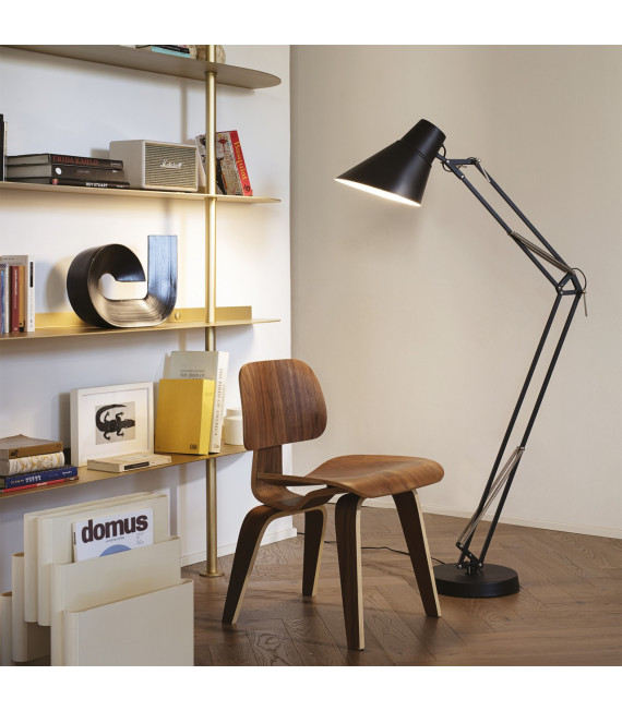 Lampada da scrivania Sally Metallo nero opaco 1 lampadina 160cm