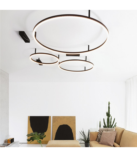 Integrierte LED-Deckenleuchte Oracle Metal, Aluminium Schwarz 1 flammig 7cm