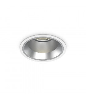 Spot encastré Off Métal,aluminium blanc 1 ampoule 10cm