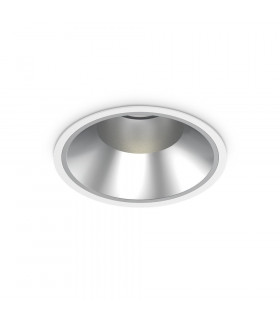 Recessed spotlight Off Metal, white aluminum 1 bulb 13.2cm