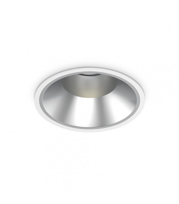 Recessed spotlight Off Metal, white aluminum 1 bulb 13.2cm
