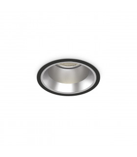 Foco empotrable Off Metal, aluminio Negro 1 bombilla 7,6cm