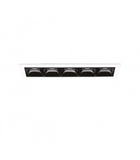 Foco empotrable Lika Metal, aluminio Gris 1 bombilla 4,8cm