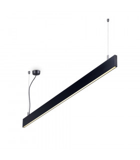 Suspension LED intégré Linus Métal,aluminium Noir 1 ampoule cm