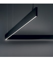 Linus integrated LED suspension 1 bulb Metal, aluminum Black