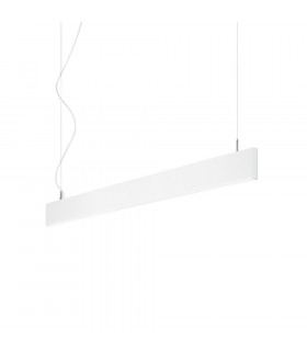 Sospensione LED integrata Linus 1 lampadina Metallo, alluminio bianco