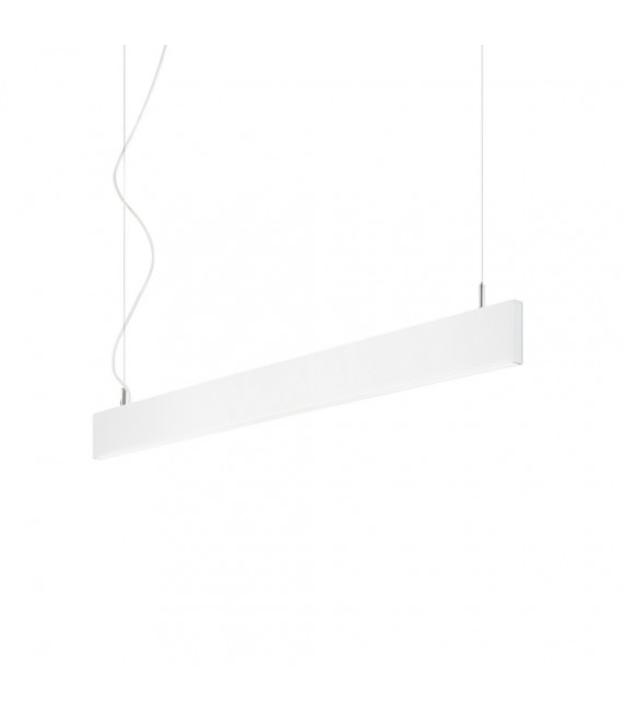 Linus integrated LED suspension 1 bulb Metal, white aluminum