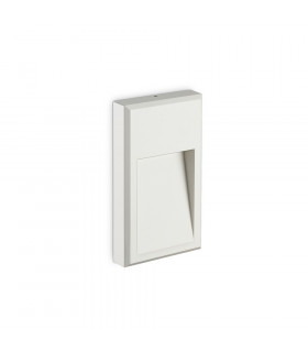 Wall light Febe Glass, white metal 1 bulb 22.5cm