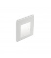 Recessed garden wall lamp Bit Metal, white aluminum 1 bulb 7cm