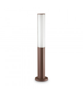 Bolardo de jardín Etere Metal, aluminio, plástico Café 1 bombilla 60,5cm
