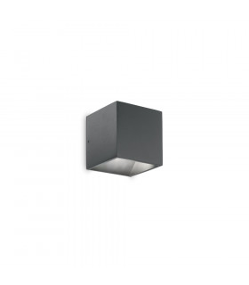 Aplique de jardín Rubik Metal, aluminio Antracita 1 bombilla 7cm