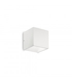 Applique de jardin Rubik Métal,aluminium blanc 1 ampoule 7cm