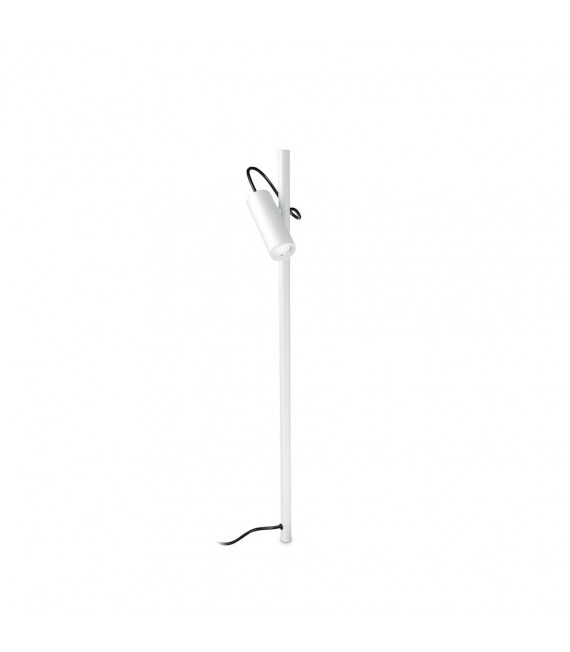 Hub garden bollard Metal, white aluminum 1 bulb 110cm