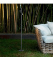 Borne de jardin Hub Métal,aluminium blanc 1 ampoule 74,5cm