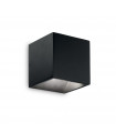 Garden wall lamp Rubik Metal, aluminum Black 1 bulb 10cm