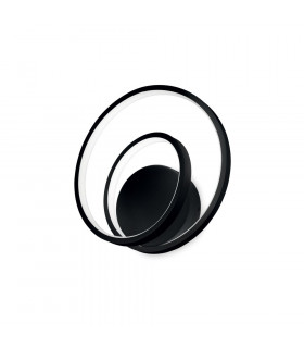 Integrierte LED-Wandleuchte Oz Metall, Kunststoff Schwarz 1 Glühbirne 30cm