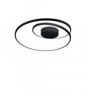 Integrated LED ceiling light Oz Metal, plastic Black 1 bulb 18cm