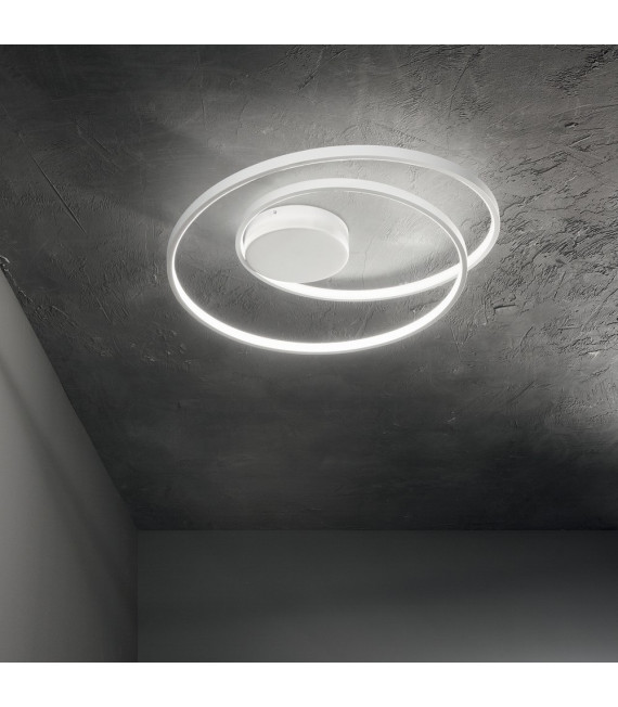 Plafón LED integrado Oz Metal, plástico Negro 1 bombilla 18cm
