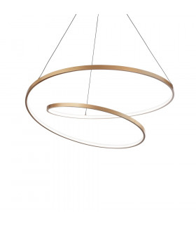 Integrated LED suspension Oz 1 bulb Metal, plastic Gold
