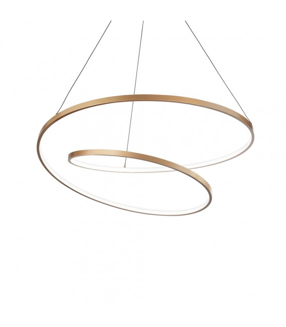 Integrated LED suspension Oz 1 bulb Metal, plastic Gold