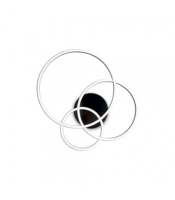 Applique LED intégré Frame Métal,plastique Noir 1 ampoule 10cm