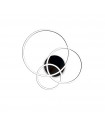 Applique LED intégré Frame Métal,plastique Noir 1 ampoule 10cm