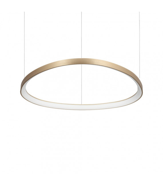 Suspensión LED integrada Gemini 1 bombilla Metal, plástico Latón