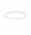 Oracle integrated LED suspension 1 bulb Metal, aluminium, white plastic
